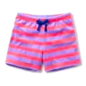 Boden Adventure Towelling Shorts – Light Purple/Neon Grapefruit, Size 5y